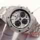 2017 Swiss Replica AP Royal Oak SS White Chronograph Face Black Ring-Dials (4)_th.jpg